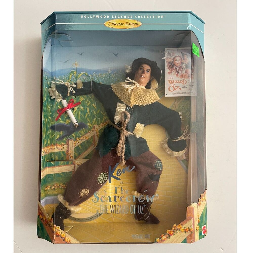 1996 Ken as The Scarecrow Wizard Of Oz Barbie Hollywood Legends , New, Sealed